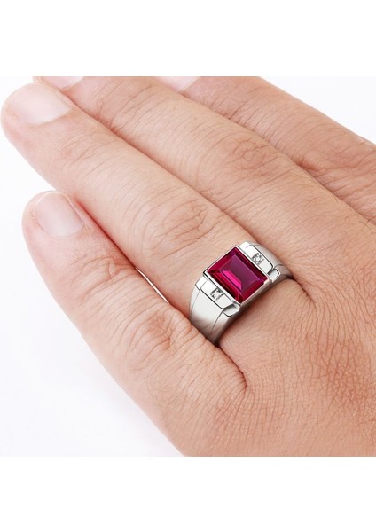 Yakut ve Pırlanta Erkek Yüzük 69789 modelleri