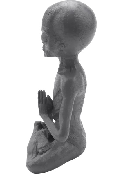 Kapalı Açık Meditasyon Uzaylı Heykeli Mini Reçine Süs Dekor (Yurt Dışından) fiyatları