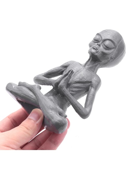 Kapalı Açık Meditasyon Uzaylı Heykeli Mini Reçine Süs Dekor (Yurt Dışından) indirimleri