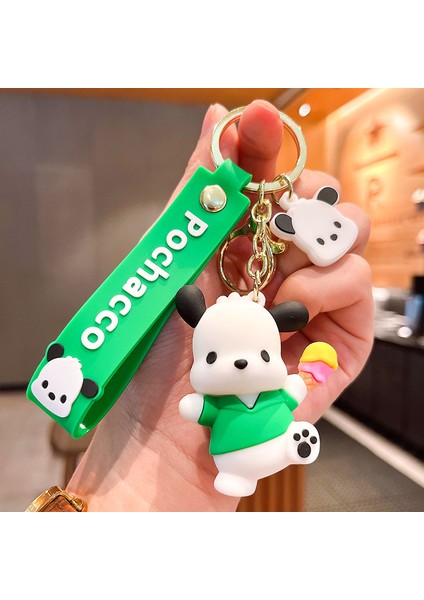 Pacha Köpek Yeşil Çanta Anahtarlığı Dekorasyonu Küçük Hediye (Yurt Dışından)