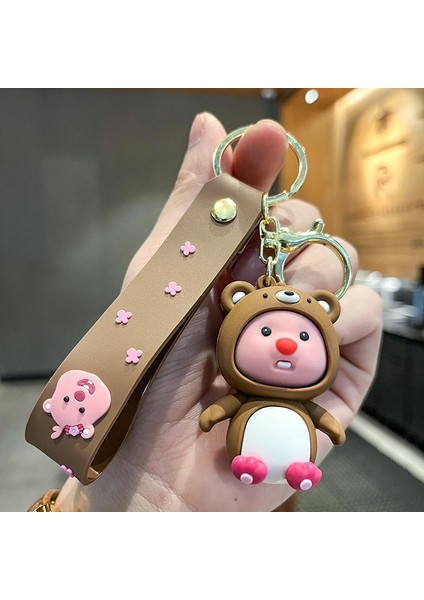 Yakut Kahverengi Çanta Anahtarlığı Dekorasyonu Küçük Hediye (Yurt Dışından)