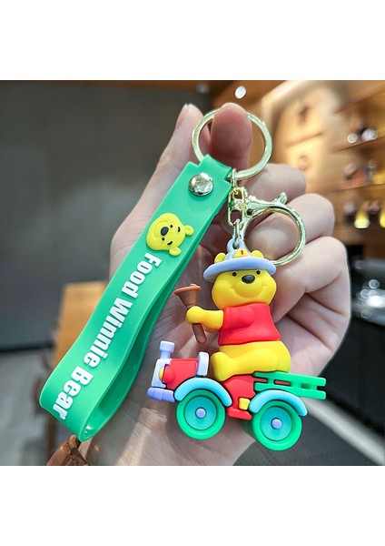 Motosiklet Winnie The Pooh Çanta Anahtarlığı Dekorasyonu Küçük Hediye (Yurt Dışından)