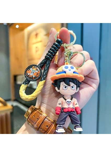 Tek Parça Turuncu Şapka Luffy Anahtarlık Çanta Dekorasyonu Küçük Hediye (Yurt Dışından)
