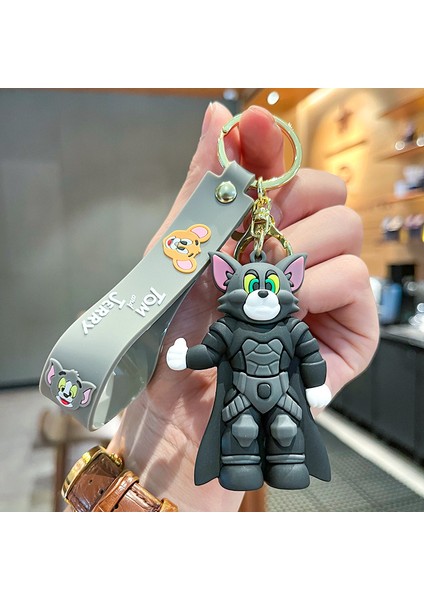 Siyah Panter Tom Kedi Çanta Anahtarlığı Dekorasyonu Küçük Hediye (Yurt Dışından)