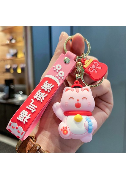 Şanslı Kedi Anahtarlık Çanta Dekorasyonu Küçük Hediye (Yurt Dışından)