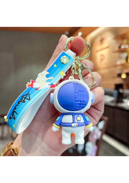 Yapı Taşları Astronot Çanta Anahtarlığı Dekorasyonu Küçük Hediye (Yurt Dışından)