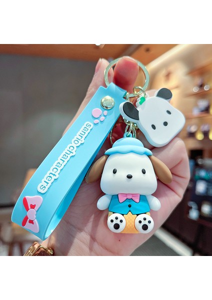 Mavi Şapka Pacha Köpek Anahtarlık Çanta Dekorasyonu Küçük Hediye (Yurt Dışından)