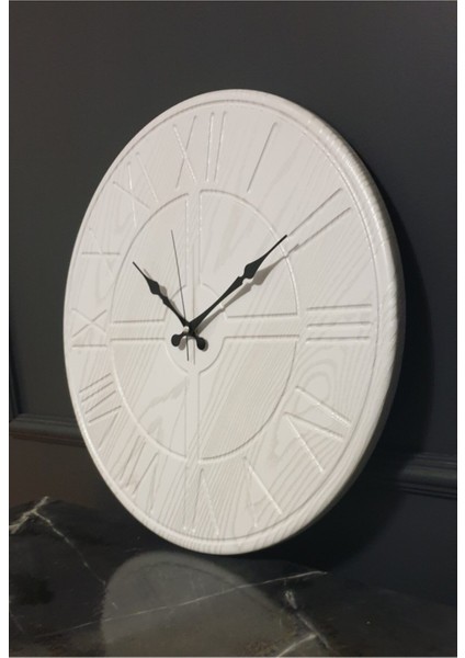 Beyaz Duvar Saati 50 x 50 cm