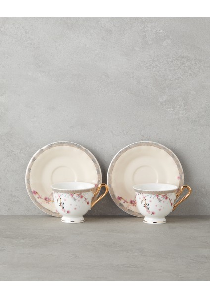 Sakura Dream New Bone China Kahve Fincan Takımı Pembe fiyatları