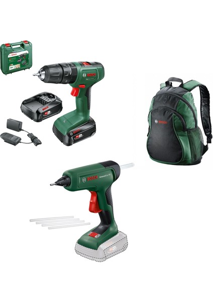 Bosch Easyimpact 18V-40 2x2.0 Ah + Advancedglue 18V + Sırt Çantası