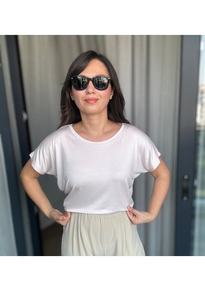 Modal Yuvarlak Yaka Kısa Kol Tişört fırsatları