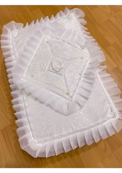 Tekno Trust 100% Polyester Gelin Modeli Bohça Söz Nişan Hurcu Çeyizlik 65X40 Polisaten Type 0 1 Parça Beyaz