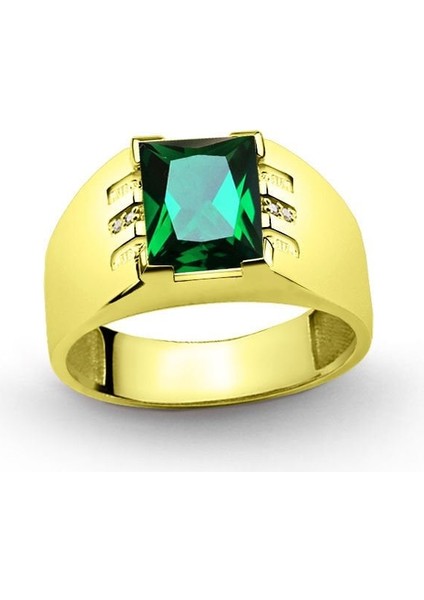 Zümrüt ve Pırlanta Erkek Yüzük 69902