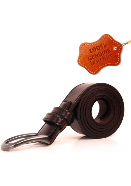 Premıum Spor Deri Kemer -Kahverengi