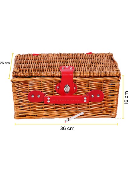 Picno Italy 2 Kişilik Hasır, Yalıtımlı Astarlı, Aksesuar Sepeti İle Taşınabilir Piknik Sepeti fırsatları