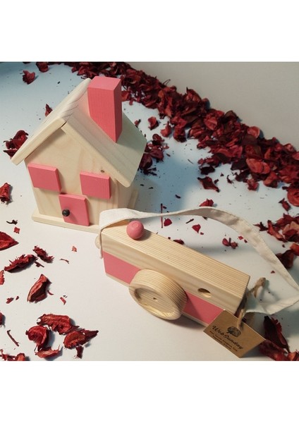 Ahşap Hediyelik Kumbara + Oyuncak Fotoğraf Makinesi Set, Dekoratif ,eğitici Oyuncak, Çocuk Oyuncak fiyatları