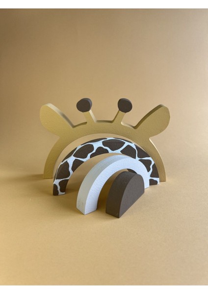 Ahşap Eğitsel Oyuncak Dört Parçalı Zürafa fiyatları