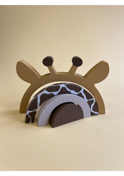 Ahşap Eğitsel Oyuncak Dört Parçalı Zürafa indirimleri