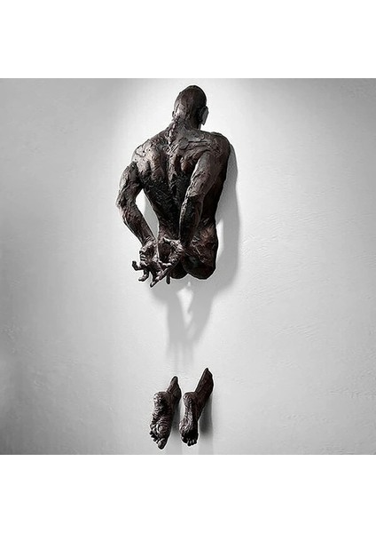 Duvardan Şekil Heykel Taklit Bakır Soyut Karakter D (Yurt Dışından) indirimleri