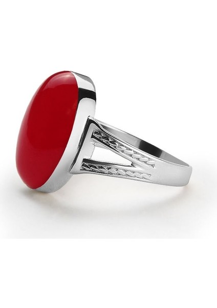 925 Ayar Akik Taşlı Gümüş Erkek Yüzük 69668 modelleri