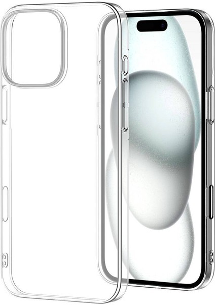 Apple iPhone 16 Pro Max Kılıf Kamera Çıkıntılı Şeffaf Pürüzsüz Kristal Ince Sert Silikon Kapak