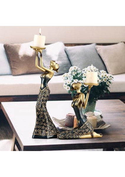 Soyut Bayan Mumluklar Reçine Şamdan Ev Dekorasyonu-A (Yurt Dışından) fırsatları