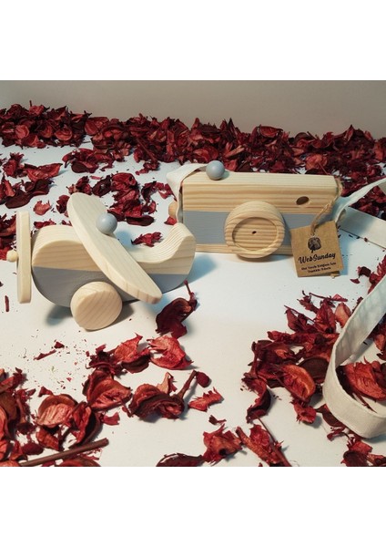 Ahşap Elyapımı Baby Uçak ve Oyuncak Fotoğraf Makinesi Set, Dekoratif, Eğitici Oyuncak, Çocuk Oyunca fiyatları