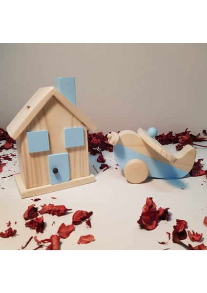 Ahşap Elyapımı Baby Uçak + Kumbara Oyuncak Set, Dekoratif Oyuncak, Eğitici Oyuncak, Çocuk Oyuncak fiyatları