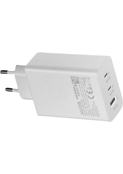 Ev Tipi 65W Ultrahızlı 3 USB Girişli Saliseölçerli Şarj Cihazı Takımı