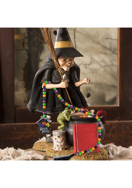 Püskül Etiketi Ahşap Boncuklu 41.3 Inç Cadılar Bayramı Ahşap Boncuk Çelenk (Yurt Dışından) fırsatları