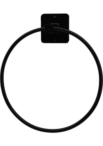 Siyah Yuvarlak Metal Havluluk
