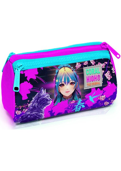 Yaygan Coral High Kalem Çantası Üç Bölmeli 22053