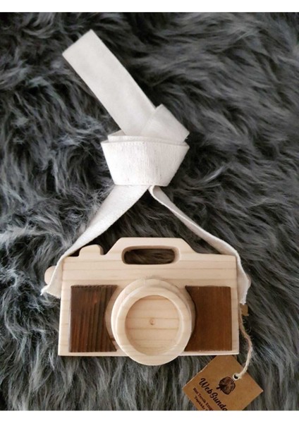 Retro Doğal Oyuncak Fotoğraf Makinesi, Küçük Çocuk Bebekler Için Hediyelik Elyapımı-Kahverengi