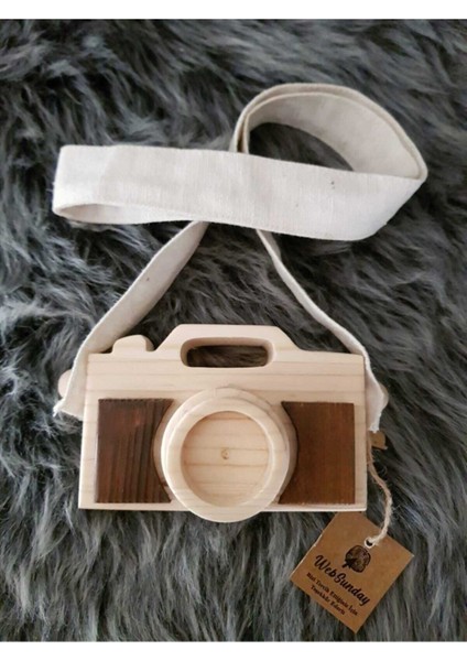 Retro Doğal Oyuncak Fotoğraf Makinesi, Küçük Çocuk Bebekler Için Hediyelik Elyapımı-Kahverengi fiyatları