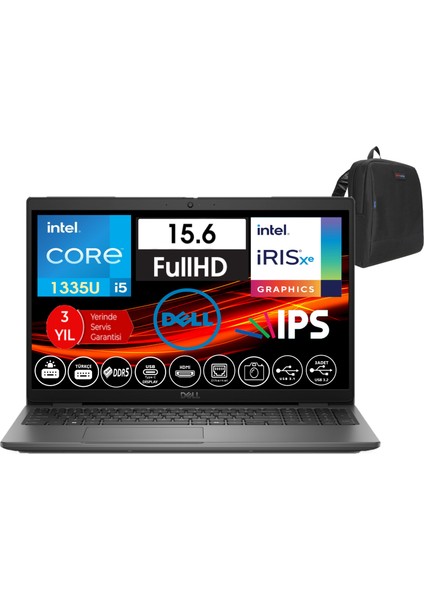 Latitude 3550 Intel Core I5 1335U 16GB Ddr5 4tb SSD 15.6" Fhd IPS Windows 11 Pro Taşınabilir Bilgisayar WN012L54501430+ZETTAÇANTA