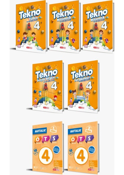 4.sınıf Tekno Super Plus Set 7 Kitap (Türkçe + Mat. 1.dönem + Mat. 2.dönem + Fen Bilgisi + Sosyal + Öts 1.dönem + Öts 2.dönem) Yeni