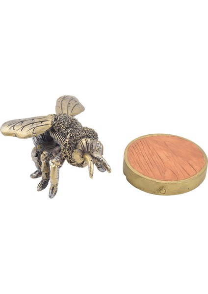 Metal Arı Heykel Dekoratif, Simülasyon Arı Süsleme, 3D Reçine Arı (Yurt Dışından)