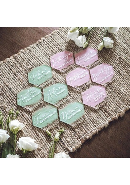 Masa Yer Kartı Düğün Oturma Kartları Misafir Isimleri Etiketi Davetiye (Yurt Dışından)