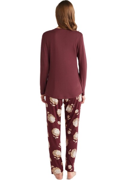 Kadın Bordo Pijama Takım 9703 fiyatları