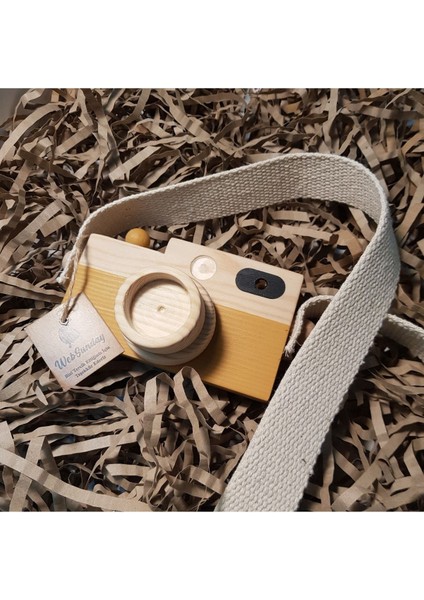 Ahşap Oyuncak Fotoğraf Makinesi, Kız Erkek 0 - 3 Yaş Hediyelik Askılı Dekoratif Oyuncak fiyatları