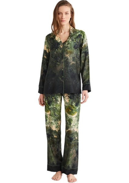 Kadın Yeşil Pijama Takım 9701