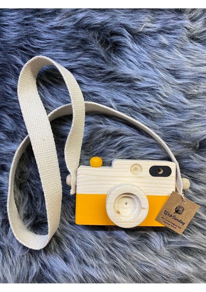 Bebek Oyuncağı Ahşap Fotoğraf Makinesi, +1 Yaş Montessori Oyuncak, Organik Ahşap Oyuncak-Güneş Sarı modelleri