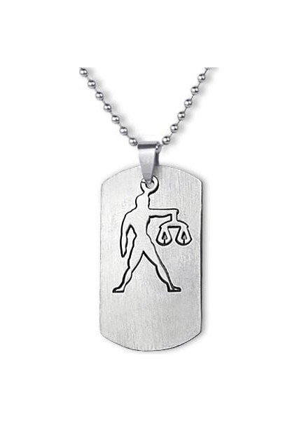 Burç Erkek Çelik Kolye Terazi 61746