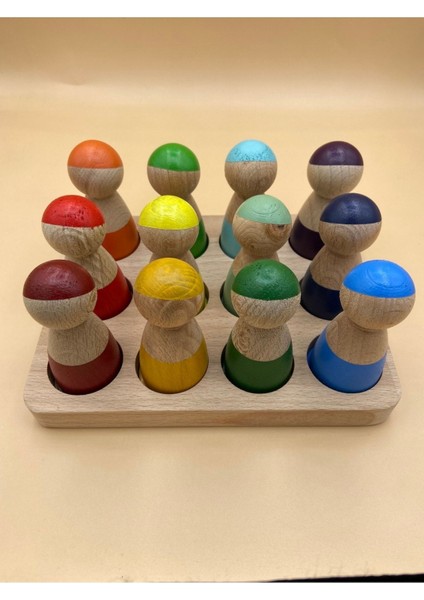 1+ Yaşa Özel 12 Li Waldorf Gökkuşağı Insan Figürleri, Waldorf Insan Figürleri, Montessori Oyuncak fiyatları