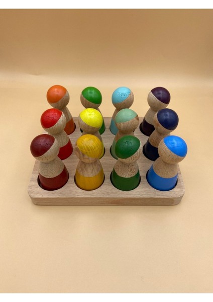 1+ Yaşa Özel 12 Li Waldorf Gökkuşağı Insan Figürleri, Waldorf Insan Figürleri, Montessori Oyuncak indirimleri