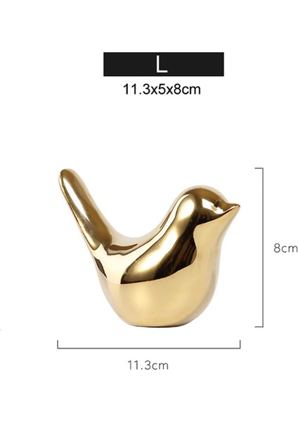 Kutup Evi Altın Kuş Figürleri Modern Seramik Kuş Heykelleri-L (Yurt Dışından) indirimleri