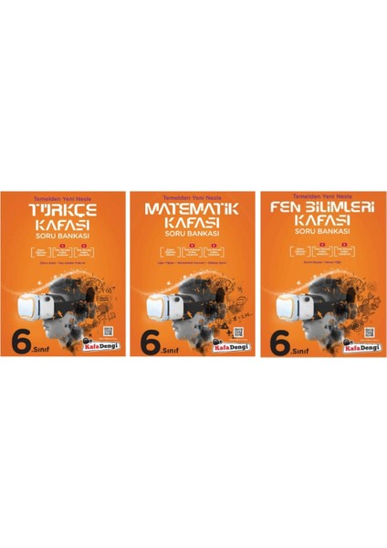 6. Sınıf Türkçe + Matematik + Fen Bilimleri Kafası Soru Bankası
