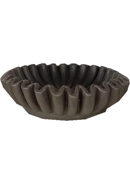 Yivli Fırfırlı Dekoratif Kase - Oturma Odası Dekoru Için Dekor, Küçük-B (Yurt Dışından)