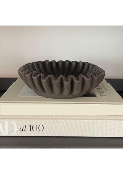 Yivli Fırfırlı Dekoratif Kase - Oturma Odası Dekoru Için Dekor, Küçük-B (Yurt Dışından) modelleri