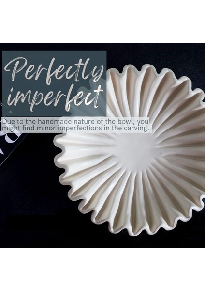 Yivli Fırfırlı Dekoratif Kase - Oturma Odası Dekoru Için Dekor, Küçük-B (Yurt Dışından) indirimleri